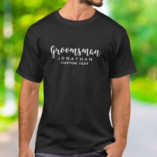 Camiseta Boda personalizada Groomsman favorece el monograma