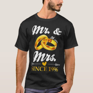 Camiseta Boda Ring Casado Sr. y Sra. Desde 1996 Pareja 26