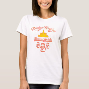 Camiseta Boda ruso, novia del equipo. Competencia / Juego