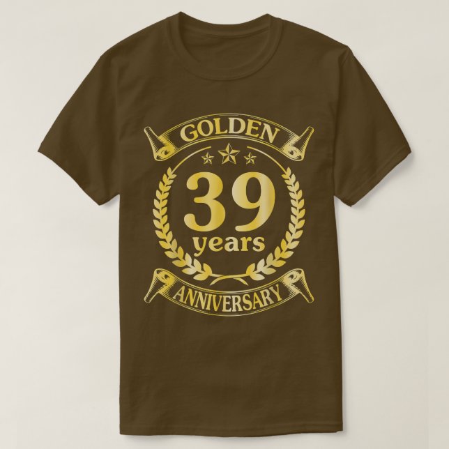 Camiseta Boda Se Casó Con El Aniversario Dorado De 39 Años  (Diseño del anverso)