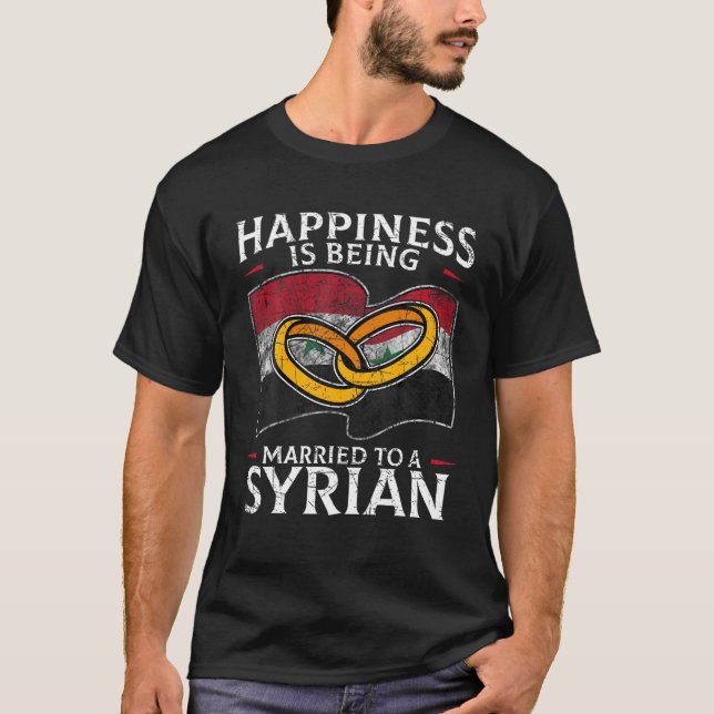 Camiseta Boda sirio República Árabe Siria Rota Siria Fl (Anverso)