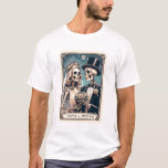 Camiseta Boda temática personalizada Tarot Newlyweds<br><div class="desc">Skeleton personalizado con sus nombres. Trae humor a la expresión "hasta que la muerte nos separe".</div>
