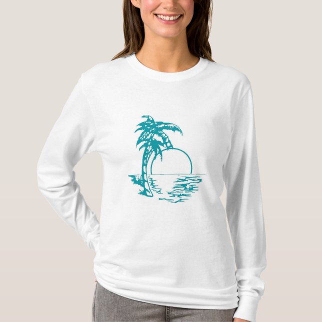 Camiseta Boda Tropical Sunset (Anverso)