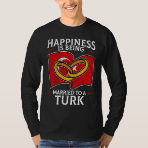 Camiseta Boda turca raíces del patrimonio turco bandera de
