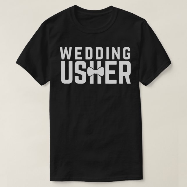 Camiseta Boda Usher Bridal Party Ceremonia de Matrimonio At (Diseño del anverso)