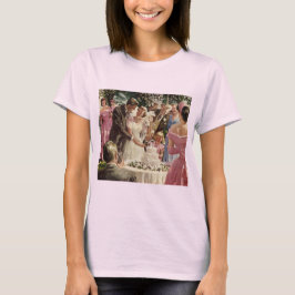 Camiseta Boda Vintage Novia Novio Recién Casados Cortan la