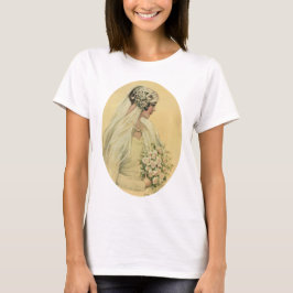 Camiseta Boda Vintage, retrato nupcial de novia victoriana