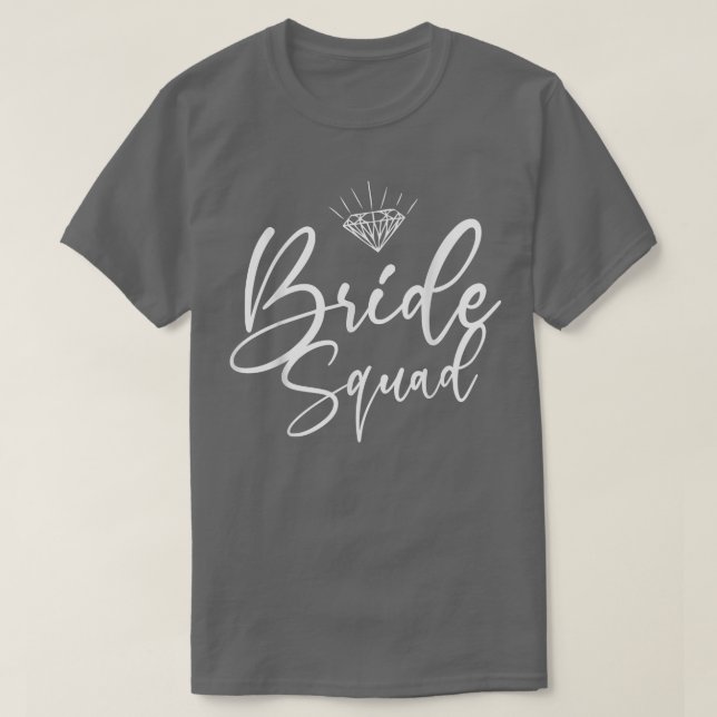 Camiseta Bodas de Bride Squad Bridesmaids (Diseño del anverso)