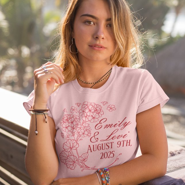 Camiseta Bodas de Bridesmaids de Red Geraniums (Subido por el creador)