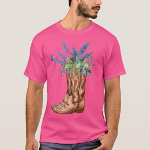 Camiseta Bodas de Rodeo de Bodega de Flor en Texas Bluebonn