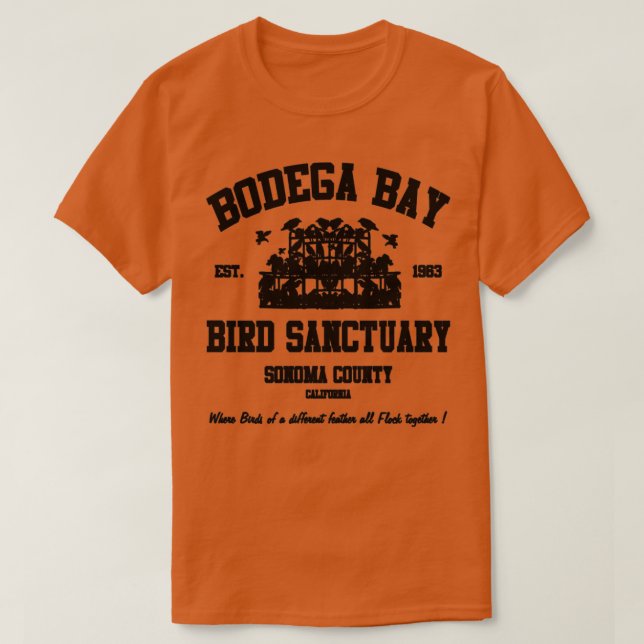 CAMISETA BODEGA BAY BIRD SANCTUARY (Diseño del anverso)