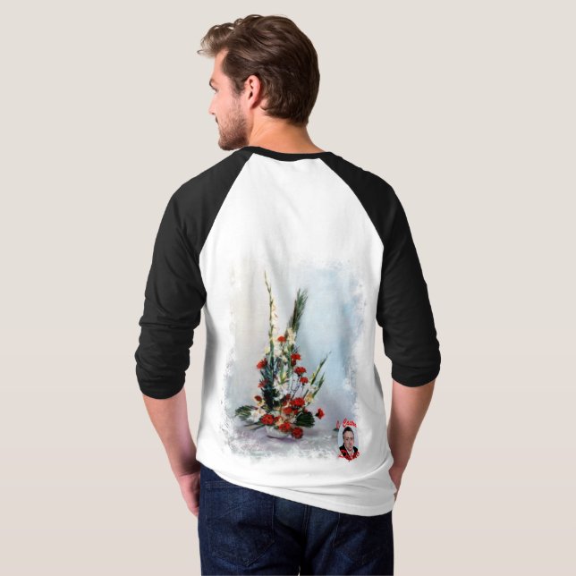 Camiseta Bodegón de flores (Reverso completo)