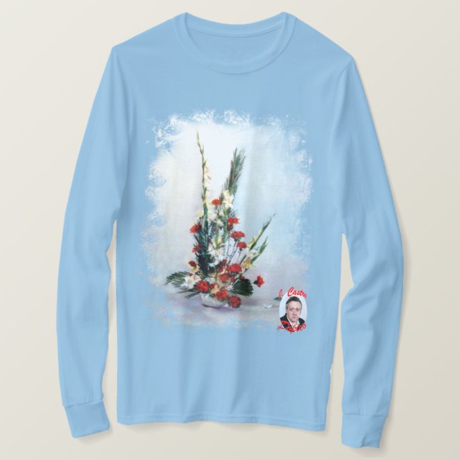 Camiseta Bodegón de flores (Anverso del diseño)