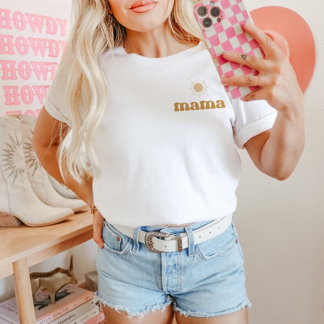 Camiseta BODHI Boho Sun Retro Un Tío Feliz Mamá (Subido por el creador)