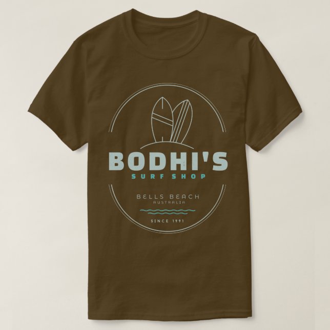 Camiseta Bodhis Surf Shop Bells Beach Australia desde 1991 (Diseño del anverso)