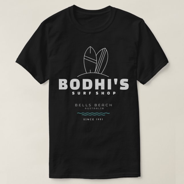 Camiseta Bodhis Surf Shop Bells Beach Australia desde 1991 (Diseño del anverso)