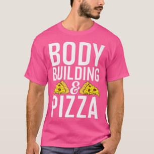 Camiseta Body Building and Pizza Lover Gym Workout Bodybuil