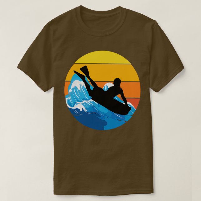 Camiseta Bodyboarding De Verano Retro Vintage (Diseño del anverso)