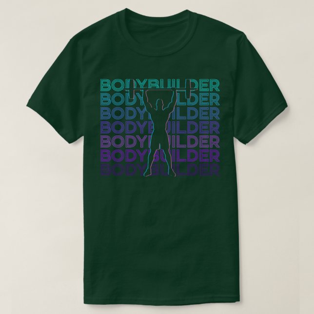 Camiseta Bodybuilder Bodybuilding Retro Gift (Diseño del anverso)