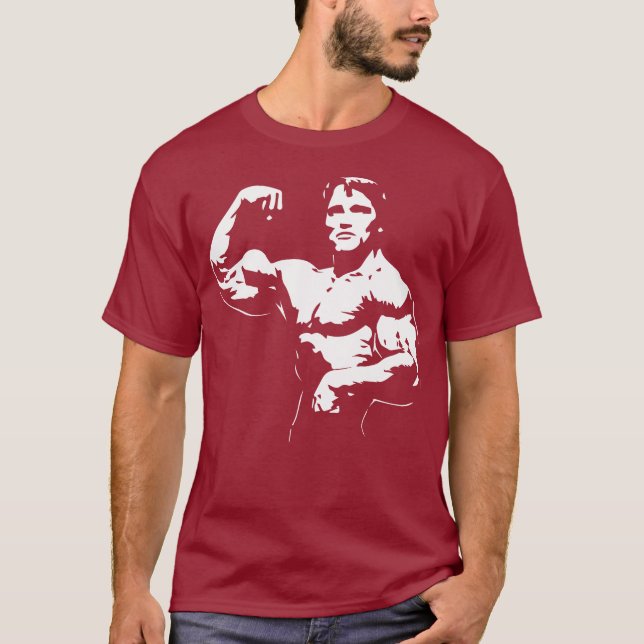 Camiseta Bodybuilder Flexing Bicep (Anverso)