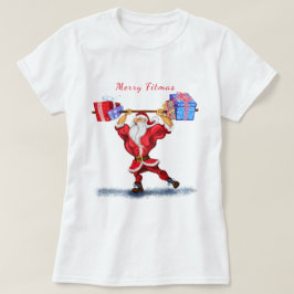 Camiseta Bodybuilder Santa Claus - Regalos de Navidades - G
