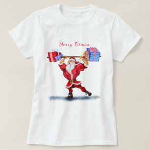Camiseta Bodybuilder Santa Claus - Regalos de Navidades - G