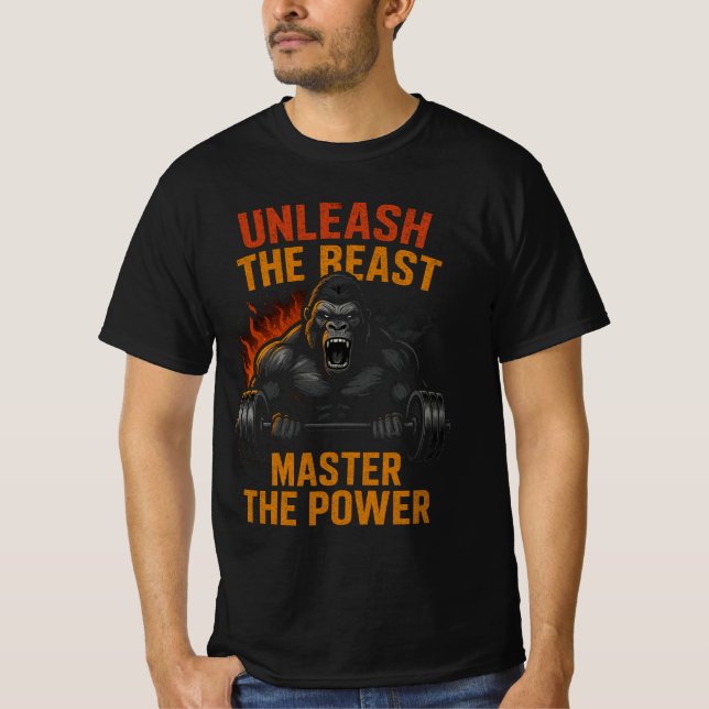 Camiseta Bodybuilding Beast Power – Unleash Strength Muscle (Anverso)