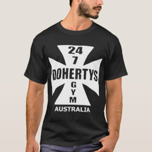 CAMISETA BODYBUILDING CRUZADO DEL LOGOTIPO DE AUSTRALIA DEL