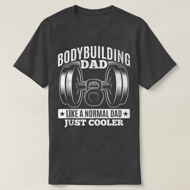 Camiseta Bodybuilding Dad Powerlifting Weight Training  (Diseño del anverso)