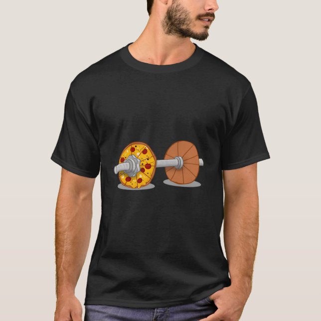 Camiseta Bodybuilding Dumbbell Para Pizza (Anverso)