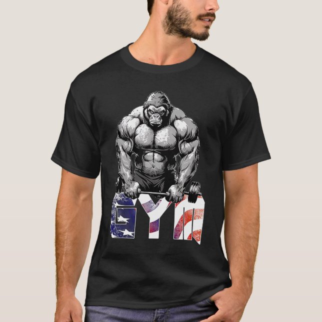 Camiseta Bodybuilding Gorila Gym Fitness Bebe 2 (Anverso)