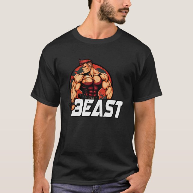 Camiseta Bodybuilding Gorilla Gym Fitness Beast  1 (Anverso)