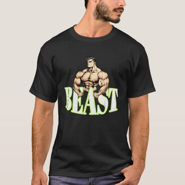 Camiseta Bodybuilding Gorilla Gym Fitness Beast  2 (Anverso)