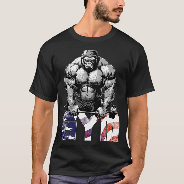 Camiseta Bodybuilding Gorilla Gym Fitness Beast 2 (Anverso)
