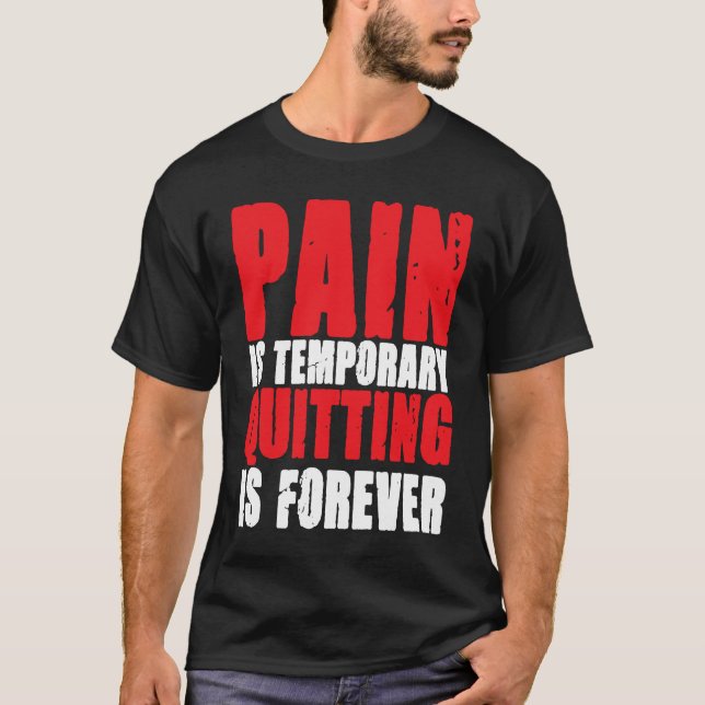 Camiseta Bodybuilding Gym Clothing Pain Fitness Weightlifti (Anverso)