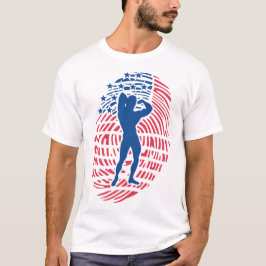 Camiseta bodybuilding musculation empreinte digital america
