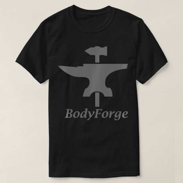 Camiseta BodyForge with BF Forge Hammer and Anvil Logo Fron (Diseño del anverso)