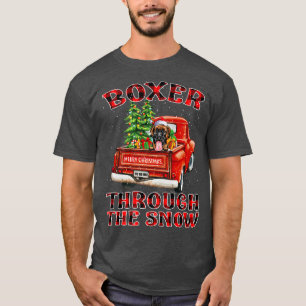 Camiseta Boer A Través Del Camión De Navidades De Nieve Roj