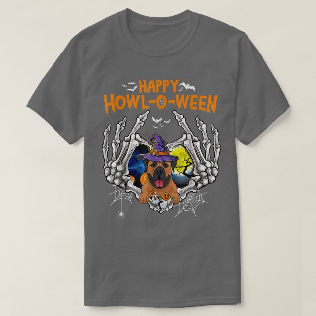 Camiseta Boer Boel Skeleton Heart Happy HowlOWeen Costume  (Diseño del anverso)