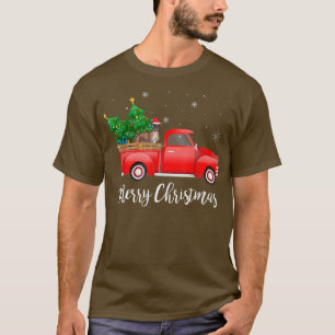 Camiseta Boer Dog Riding Red Truck Navidades