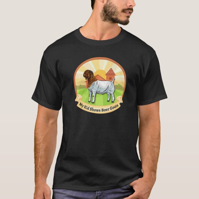 Camiseta Boer Goat Farm My Kid Shows Boer Goats   (Anverso)