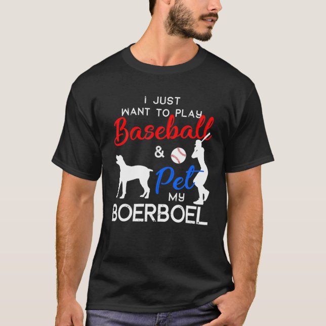 Camiseta Boerboel Gracioso Dueño de Perro de Béisbol Lover  (Anverso)