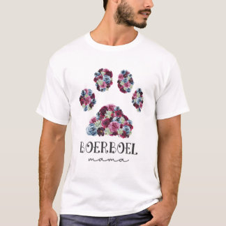 Camiseta Boerboel Mama Floral Paw Dog Mom