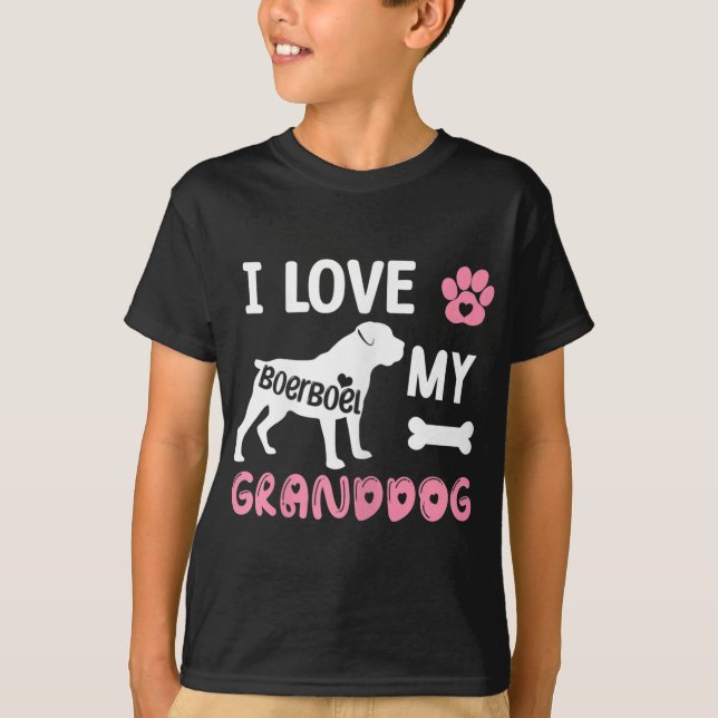 Camiseta Boerboel Perro Regalos Abuelas Me Encanta Mi Perro (Anverso)