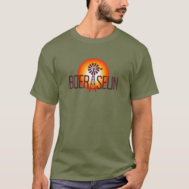 Camiseta BOERSEUN Windpomp Afrikaans Saffa Expat (Anverso)