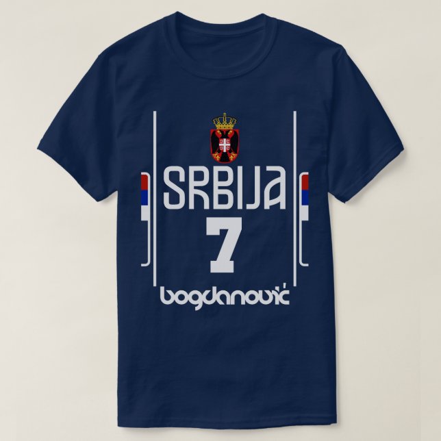 Camiseta Bogdan Bogdanovic Retro Serbia Eurobaloncesto (Diseño del anverso)