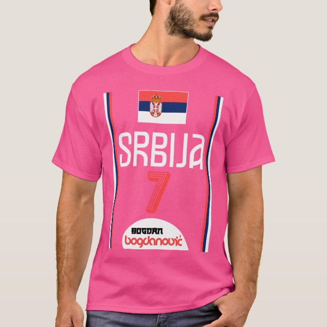 Camiseta Bogdan Bogdanovic Retro Serbia Eurobaloncesto (Anverso)