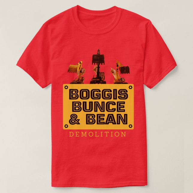 Camiseta Boggis Bunce Bean Demolición Fantastic Fox (Diseño del anverso)