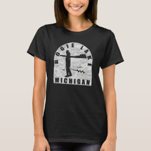 Camiseta Bogie Lake Ice Fishing Michigan