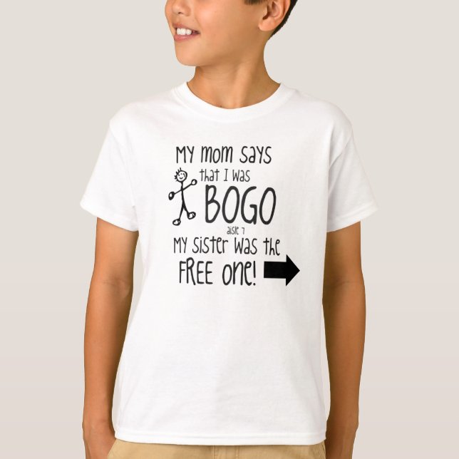 Camiseta BOGO embroma la hermana/al muchacho (Anverso)